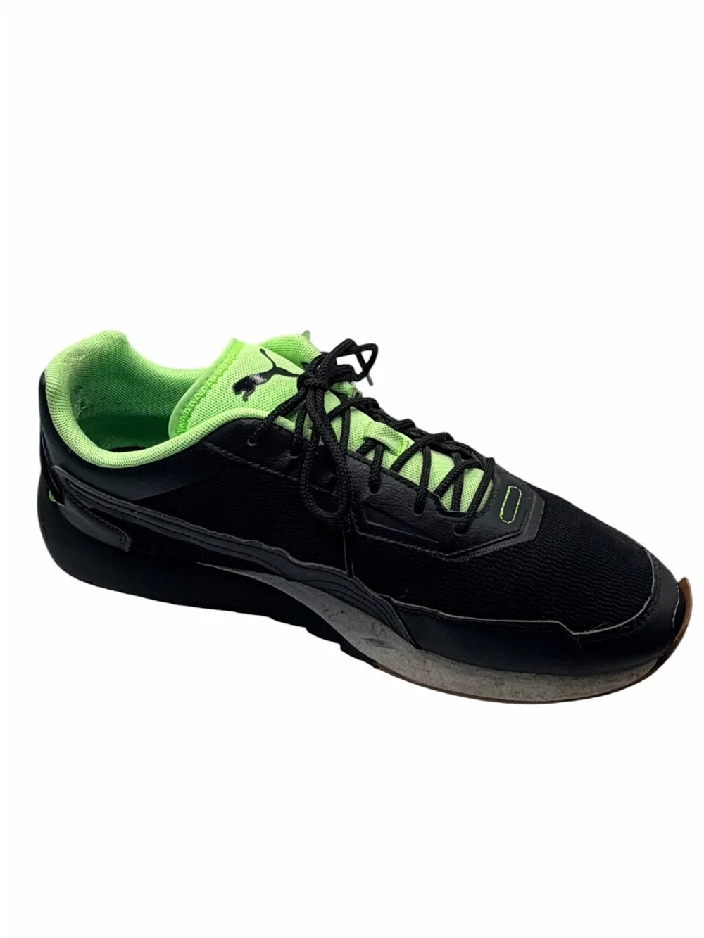 PUMA BMW M Motorsport Men’s Sneakers Size 11 Black Neon Green 307000-01